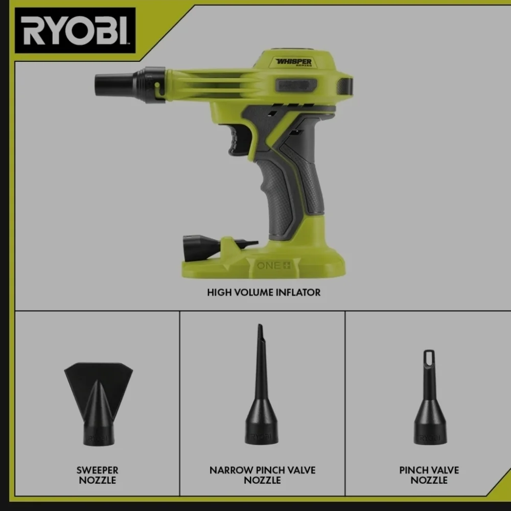 2 Box RYOBI ONE+ 18V Whisper High Volume Inflator - Yellow/Black (Two Boxes) - Picture 6 of 16